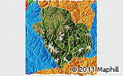 Satellite 3D Map of Danba, political outside