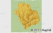 Savanna Style 3D Map of Danba, single color outside