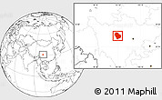 Blank Location Map of Danba