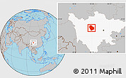 Gray Location Map of Danba, highlighted parent region