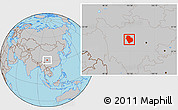 Gray Location Map of Danba