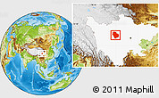 Physical Location Map of Danba, highlighted parent region