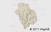 Shaded Relief Map of Danba, cropped outside