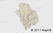 Shaded Relief Map of Danba, single color outside