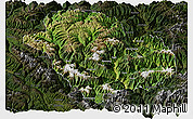Satellite Panoramic Map of Danba, darken