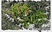 Satellite Panoramic Map of Danba, semi-desaturated