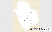 Classic Style Simple Map of Danba, single color outside