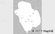 Gray Simple Map of Danba, cropped outside