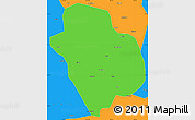 Political Simple Map of Danba