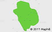 Political Simple Map of Danba, single color outside