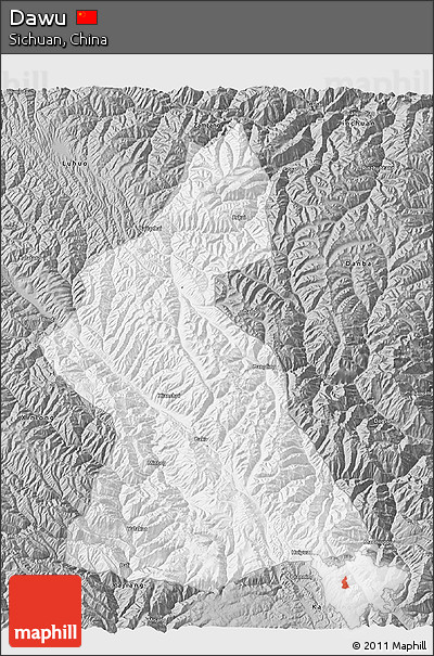 Gray 3D Map of Dawu
