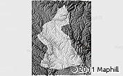 Physical 3D Map of Dawu, darken