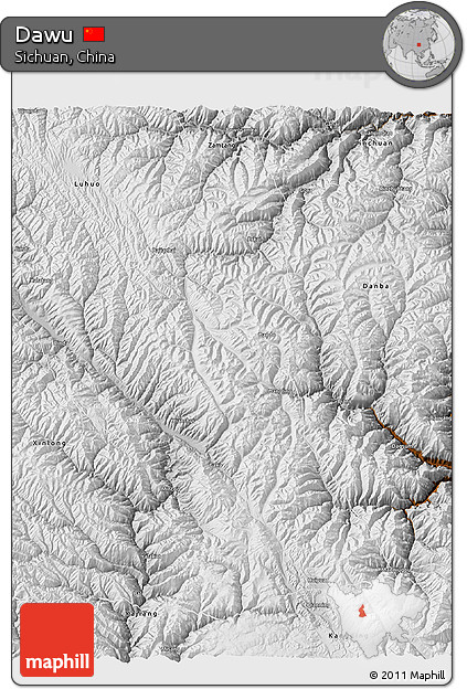 Physical 3D Map of Dawu