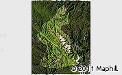 Satellite 3D Map of Dawu, darken