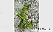 Satellite 3D Map of Dawu, lighten, semi-desaturated