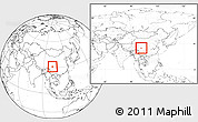Blank Location Map of Dawu, within the entire country