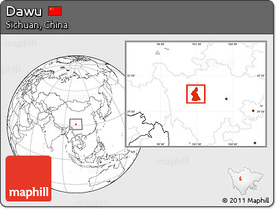 Blank Location Map of Dawu