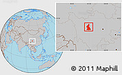 Gray Location Map of Dawu