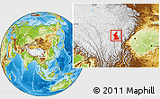 Physical Location Map of Dawu