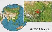 Satellite Location Map of Dawu