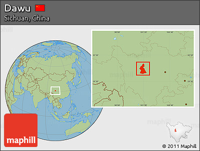 Savanna Style Location Map of Dawu