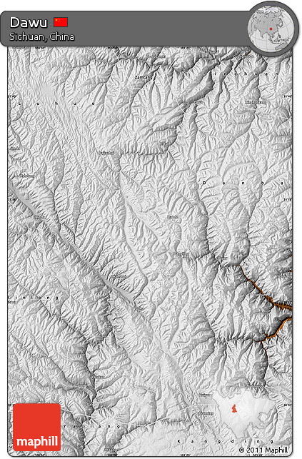 Physical Map of Dawu
