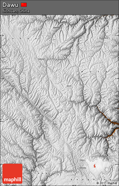 Physical Map of Dawu