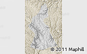 Physical Map of Dawu, shaded relief outside