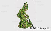 Satellite Map of Dawu, cropped outside