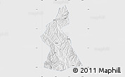Silver Style Map of Dawu, single color outside