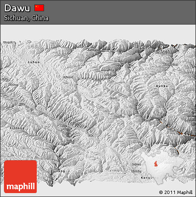 Physical Panoramic Map of Dawu