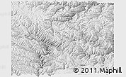 Physical Panoramic Map of Dawu, lighten, semi-desaturated