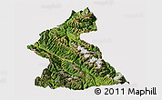 Satellite Panoramic Map of Dawu, cropped outside