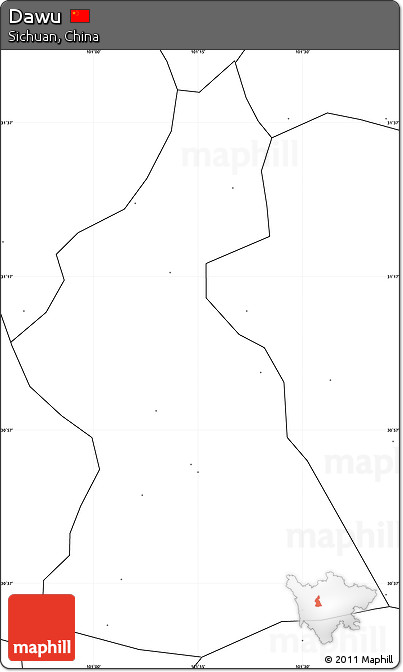 Blank Simple Map of Dawu, no labels