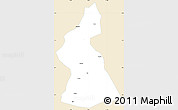 Classic Style Simple Map of Dawu, single color outside