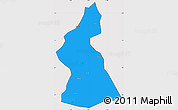 Political Simple Map of Dawu, cropped outside