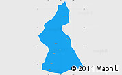 Political Simple Map of Dawu, single color outside