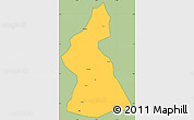 Savanna Style Simple Map of Dawu, cropped outside
