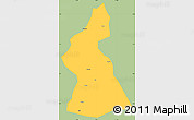 Savanna Style Simple Map of Dawu, single color outside