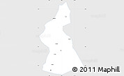 Silver Style Simple Map of Dawu, single color outside
