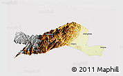 Physical 3D Map of Dayi, cropped outside