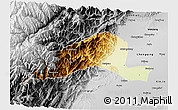 Physical 3D Map of Dayi, desaturated
