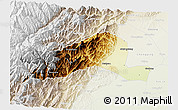 Physical 3D Map of Dayi, lighten