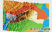 Physical 3D Map of Dayi, political outside