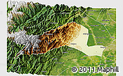 Physical 3D Map of Dayi, satellite outside