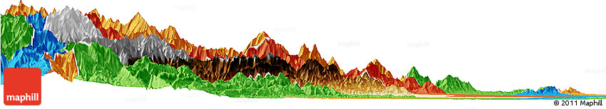 Physical Horizon Map of Dayi, political outside