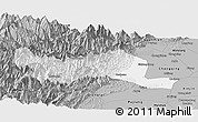 Gray Panoramic Map of Dayi