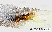 Physical Panoramic Map of Dayi, lighten