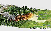 Physical Panoramic Map of Dayi, satellite outside