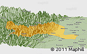 Savanna Style Panoramic Map of Dayi